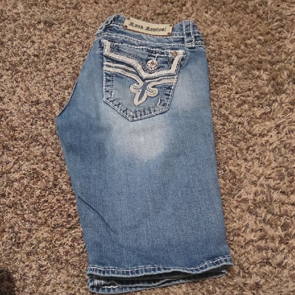 Rock Revival Light Blue Denim Shorts